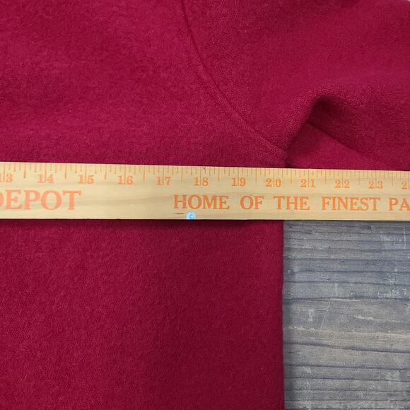 VTG Geiger Austria Womens Red Boiled Wool Size 42 Large Sweater Cardigan Preppy - Picture 9 of 11